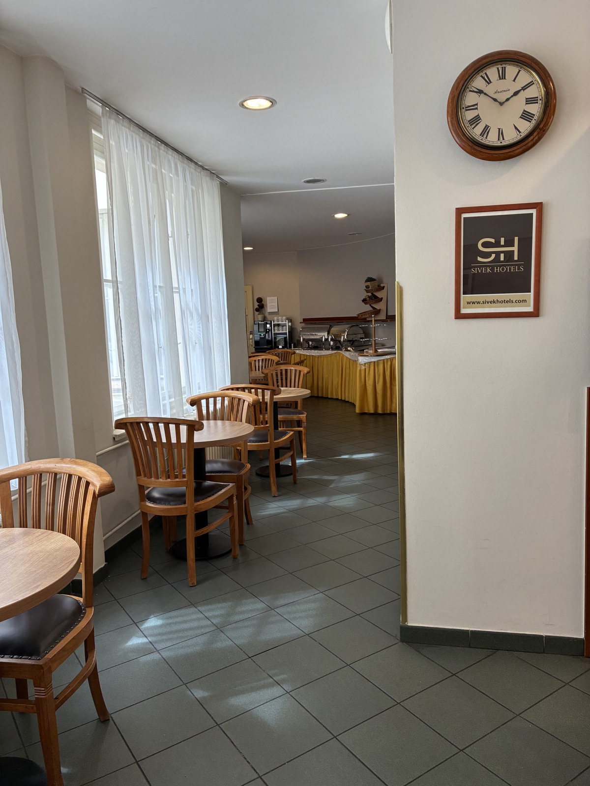 Corridor beside reception leading towards rooms 1 to 37